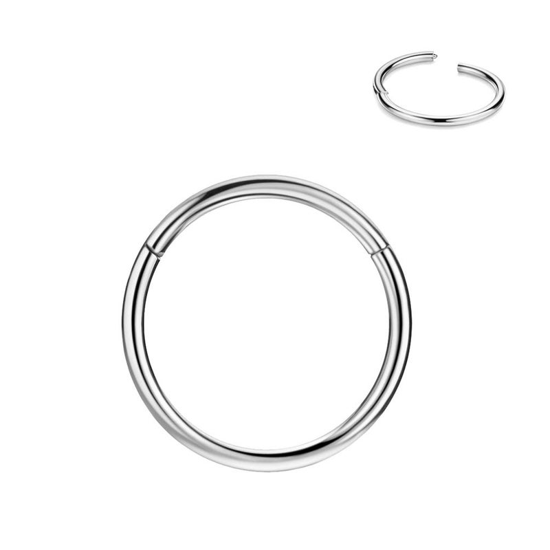 FANSING 18g Nose Rings Hoops 11mm Nose Hoop 18 Gauge Septum Ring Big Nose Lip Helix Piercing Jewelry Surgical Steel Silver Hoop Nose Rings for Women - Image 1